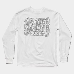 3d pattern, black Long Sleeve T-Shirt